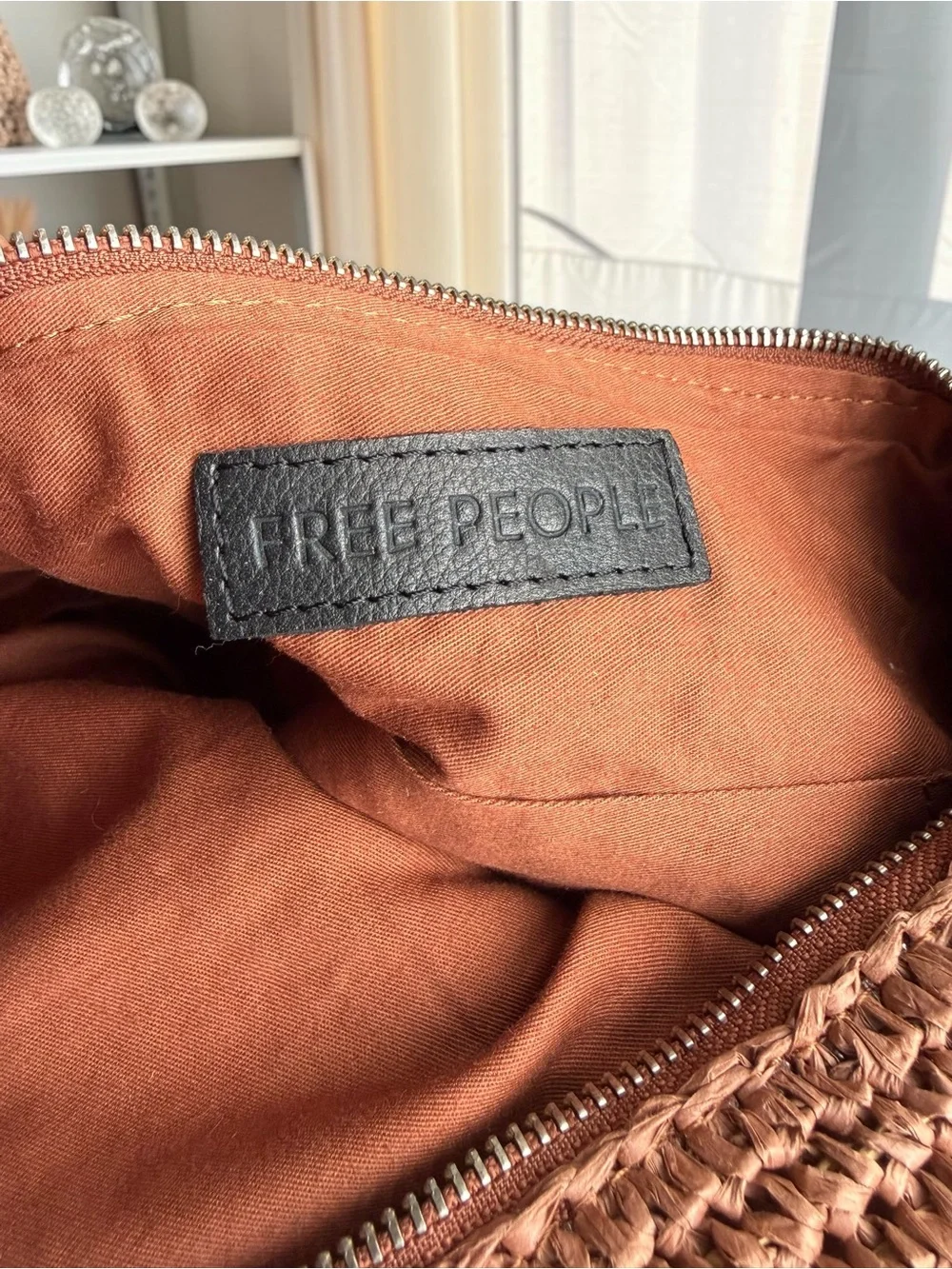 Free People Woven Hobo Bag in Brown, Tan, Cream